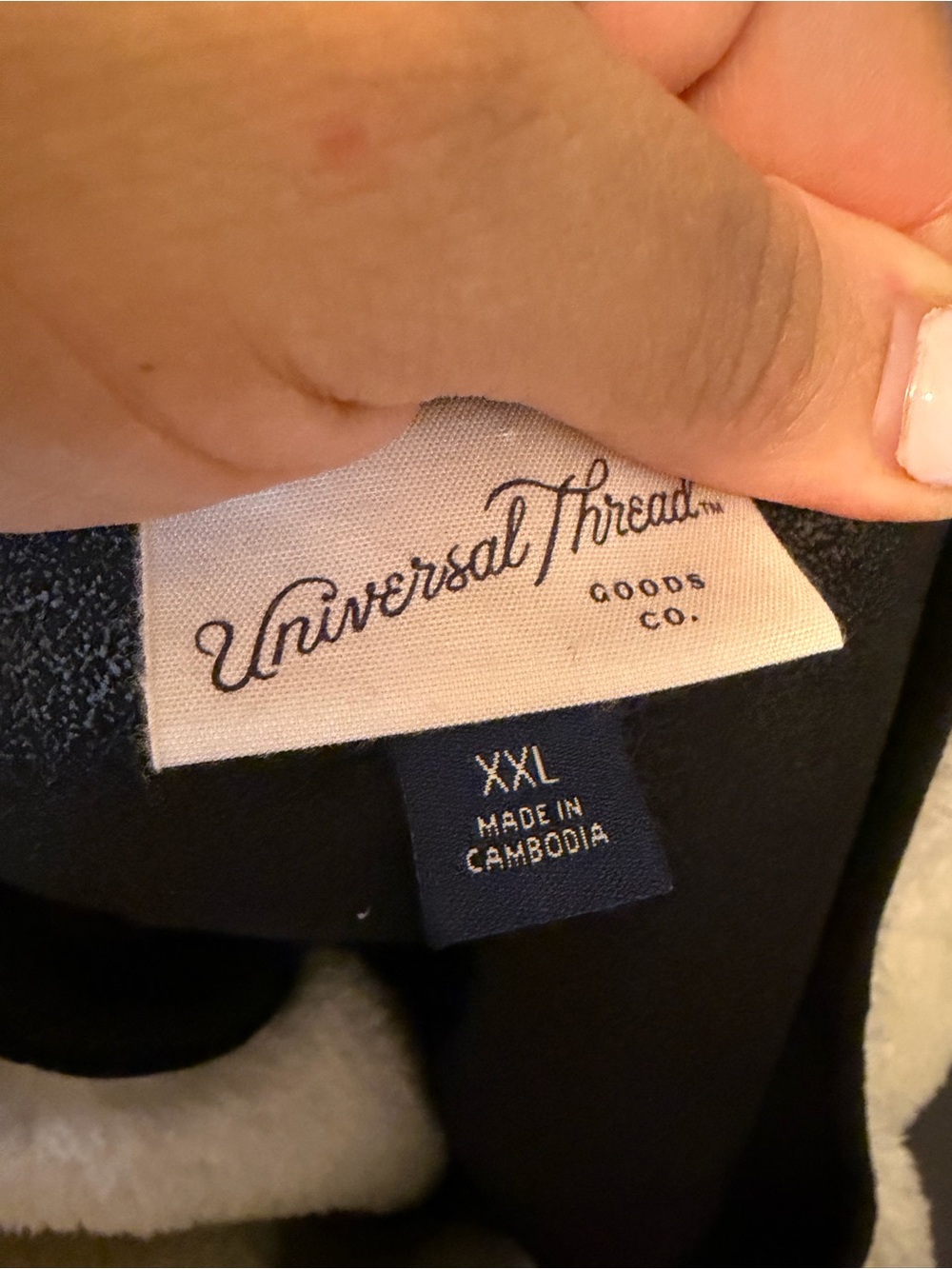 Universal Thread Cream Teddy Jacket with Black Trim - Picture 2 of 2